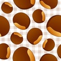 Chestnut Seamless Pattern on Tablecloth