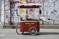 Chestnut street vending cart in Istanbul Turkey Royalty Free Stock Photo