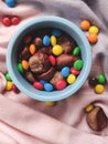 Chestnut and sweets in the bowl