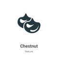 Chestnut vector icon on white background. Flat vector chestnut icon symbol sign from modern nature collection for mobile concept Royalty Free Stock Photo