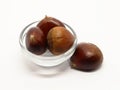 Chestnuts in glass bowl