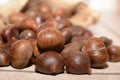 Chestnuts group food natural agricolture