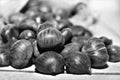 Chestnuts group food natural agricolture