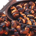 Chestnuts. New York. Street Food. Selective Focus. Toned Photo Royalty Free Stock Photo