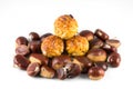Chestnuts and panellets Royalty Free Stock Photo