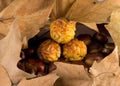 Chestnuts and panellets Royalty Free Stock Photo