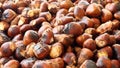 chestnuts roasted in chesnuts festival in greece