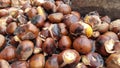 chestnuts roasted in chesnuts festival in greece