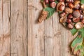 Chestnuts on a table