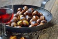 Chestnuts and wine Royalty Free Stock Photo
