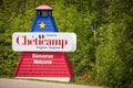 Cheticamp welcome sign Royalty Free Stock Photo