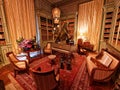 cheverny castle indoor library living room