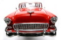 Chevolet 1955 metal scale toy car fisheye frontview Royalty Free Stock Photo