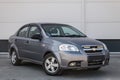 Chevrolet Aveo Klas in gray color on the parking Royalty Free Stock Photo