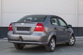 Chevrolet Aveo Klas in gray color on the parking Royalty Free Stock Photo