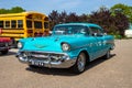 1957 Chevrolet Bel-Air classic American car in Rosmalen, The Netherlands - May 10, 2015 Royalty Free Stock Photo