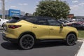 Chevrolet Blazer display at a dealership. Chevy is a division of GM and offers the Blazer in 2LT, 3LT and RS models