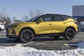 Chevrolet Blazer display in snow. Chevy is a division of GM and offers the Blazer in 2LT, 3LT and RS models