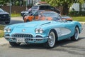 Vintage blue sport Chevrolet Corvette 1958