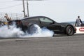 Chevrolet corvette on the track making smoke show Royalty Free Stock Photo
