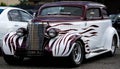1938 Chevrolet coupe with flame paint job Royalty Free Stock Photo