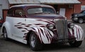 1938 Chevrolet coupe with flame paint job Royalty Free Stock Photo