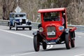 1927 Chevrolet LM Flat Bed Truck driving on country road Royalty Free Stock Photo