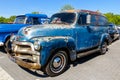 1954 Chevrolet Panel Van classic truck on the parking lot. Rosmalen, The Netherlands - May 8, 2016