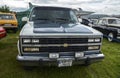 Chevrolet Suburban full-size SUV. Produced since 1935 in the United States at the exhibition of retro cars Royalty Free Stock Photo