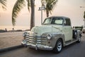 Antique Chevrolet truck on waterfront Royalty Free Stock Photo