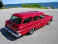 1958 Chevrolet Yoeman station wagon at lake