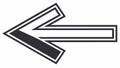 Chevron arrow, back direction symbol graphic element vector design Generative AI