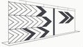 Chevron arrow border, directional vector design element. vector design Generative AI