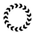 Chevron circle arrow icon. Round arrow frame Royalty Free Stock Photo
