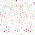 Chevron colorful dot seamless pattern