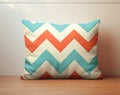 chevron cushion cover background, chevrons pattern pillow cover Royalty Free Stock Photo