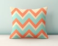 chevron cushion cover background, chevrons pattern pillow cover Royalty Free Stock Photo