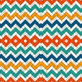 Chevron stripes background. Bright seamless pattern with classic geometric ornament. Zigzag horizontal lines wallpaper. Royalty Free Stock Photo