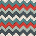 Chevron stripes abstract background. Bright seamless pattern with classic geometric ornament. Zigzag horizontal lines Royalty Free Stock Photo