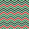Chevron diagonal stripes background. Seamless pattern in Christmas traditional colors. Zigzag horizontal lines wallpaper Royalty Free Stock Photo