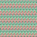 Chevron diagonal stripes background. Seamless pattern in Christmas traditional colors. Zigzag horizontal lines wallpaper Royalty Free Stock Photo