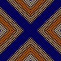 Chevron embroidery tartan vector seamless pattern. Zigzag stitching textured tribal ethnic background. Tapestry repeat