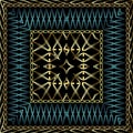 Chevron embroidery vector seamless pattern. Stitching textured zigzag background. Tapestry repeat zig zag backdrop