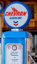 Chevron gas pump sign