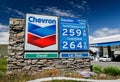 Chevron gas station price display