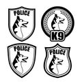 Chevron of guard dogs of police department Royalty Free Stock Photo