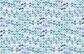 Chevron like playful seamless vector pattern in a blue color palette