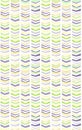 Chevron like playful seamless vector pattern in a pastel yellow and violet color palette