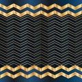 Chevron line Christmas blue golden card seamless pattern Royalty Free Stock Photo