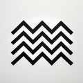 Chevron Line On White Wall: A Study In Minimalistic Landscapes And Iconographic Symbolism